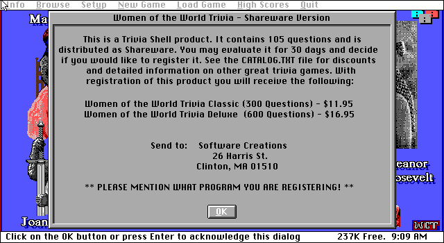 Women of the World Trivia
