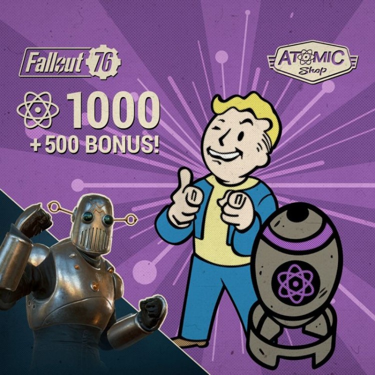 Fallout 76: 1000 (+500 Bonus!) Atoms - Limited-Time Gamescom Bundle
