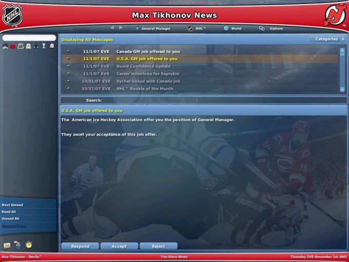 NHL Eastside Hockey Manager 2007