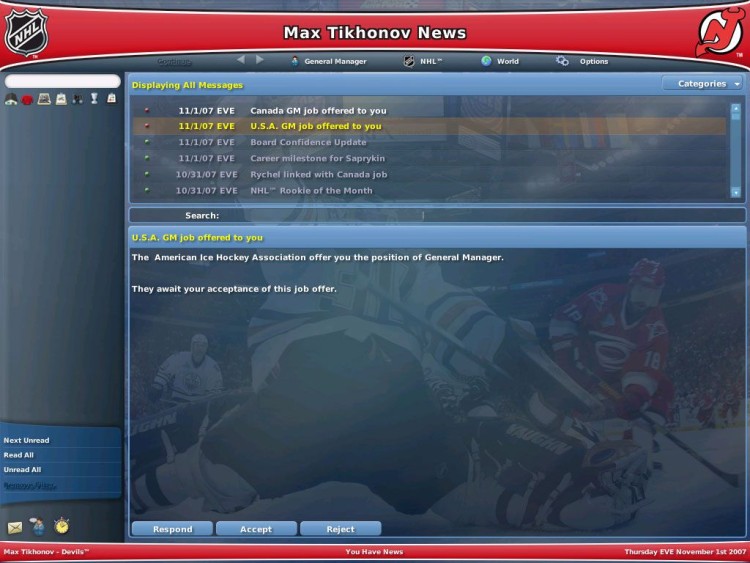 NHL Eastside Hockey Manager 2007