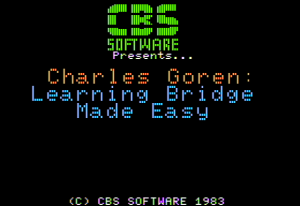 Charles Goren: Learning Bridge Made Easy