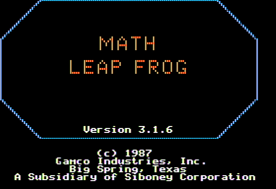 Math Leap Frog