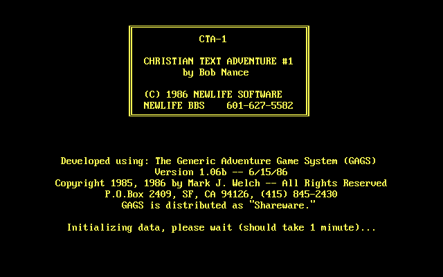 Christian Text Adventure #1