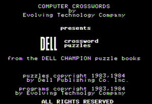 Dell Crossword Puzzles