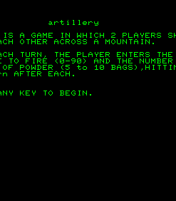 Artillery