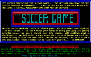 The Soccer Game