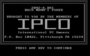 The Original Buck Mann's Poker for One