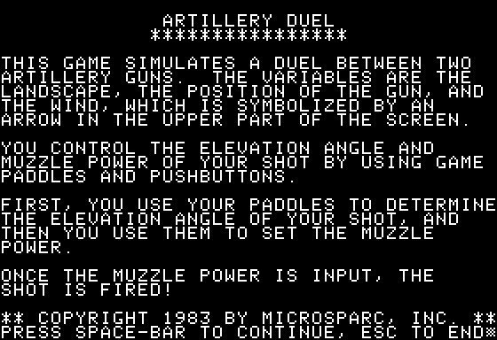 Artillery Duel