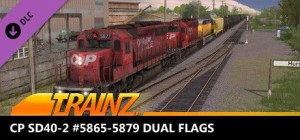 Trainz Plus: CP SD40-2 #5865-5879 Dual Flags
