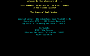Tark Simmons, Priestess of the First Church, in her battle against the Demon of Dark Desire