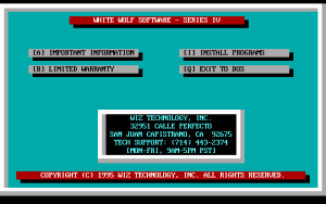 White Wolf Software: Series IV