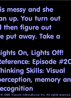 Blue's Clues: Lights On, Lights Off