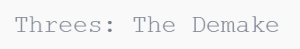 Threes: The Demake