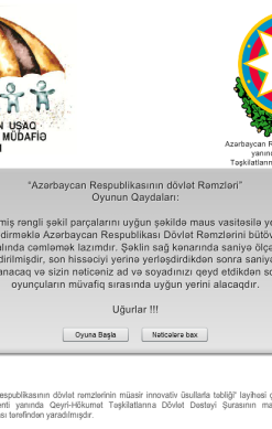 "Azərbaycan Respublikasının dövlət rəmzlərı" oyunu