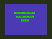 Color Computer Championship Golf