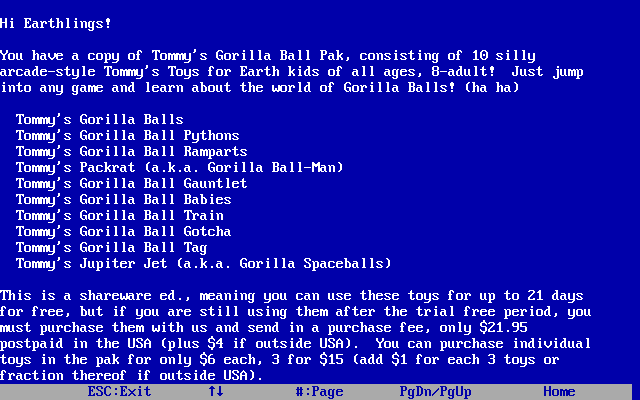 Tommy's Gorilla Ball Pak
