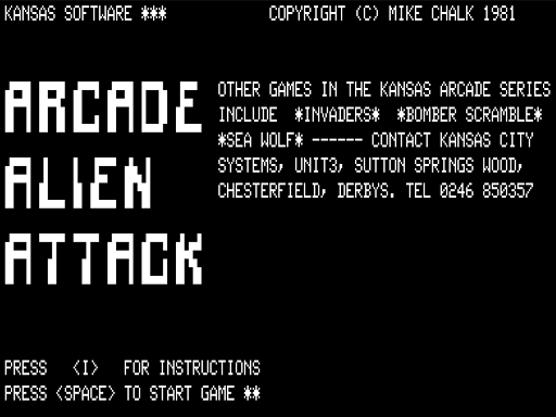Arcade Alien Attack