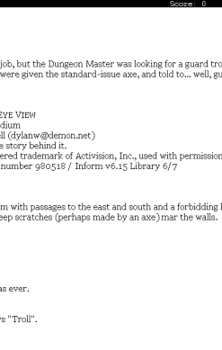 Zork: A Troll's-Eye View