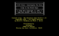 Cliff Diver, Investigator for Hire: Crime to the Ninth Power
