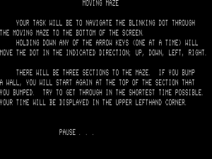 Moving Maze