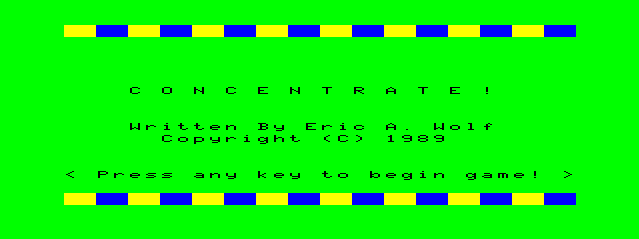 Concentrate!