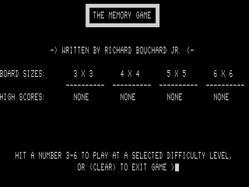 The Memory Game