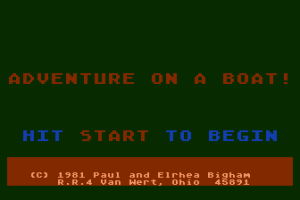 Adventure on a Boat!