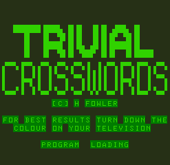 Trivial Crosswords