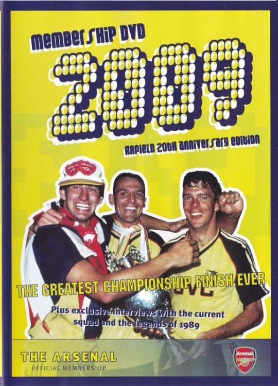The Arsenal Official Membership: Membership DVD 2009 - Anfield '89 20th Anniversary Edition (included game)