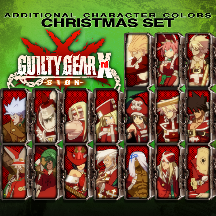 Guilty Gear Xrd: -Sign- - Character Colors: Christmas Set